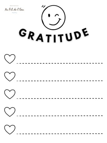 Une liste de points de gratitude à télécharger.